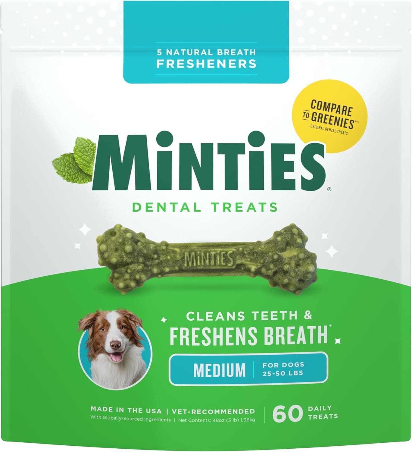 Minties Dog Dental Bone Treats - 60 Count — Easter Gifts gift idea