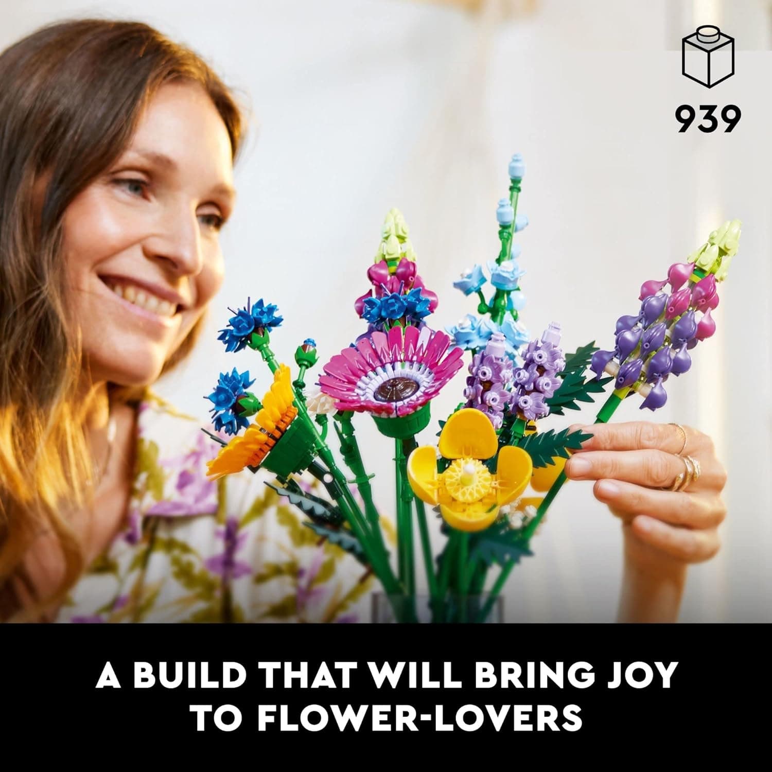 LEGO Botanicals Artificial Wildflower Bouquet - Fake Indoor Flowers Building Set for Home, Kitchen, Desk Decoration, Adults Ages 18+ - Gift for Birthdays - 10313 : Toys &amp; Games thumbnail 2
