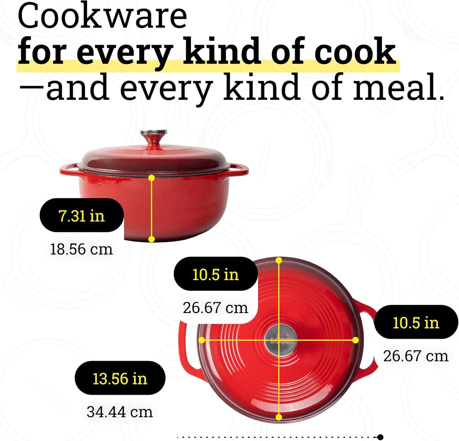 Lodge Essential Enamel Cast Iron Dutch Oven - 6 Quart thumbnail 5
