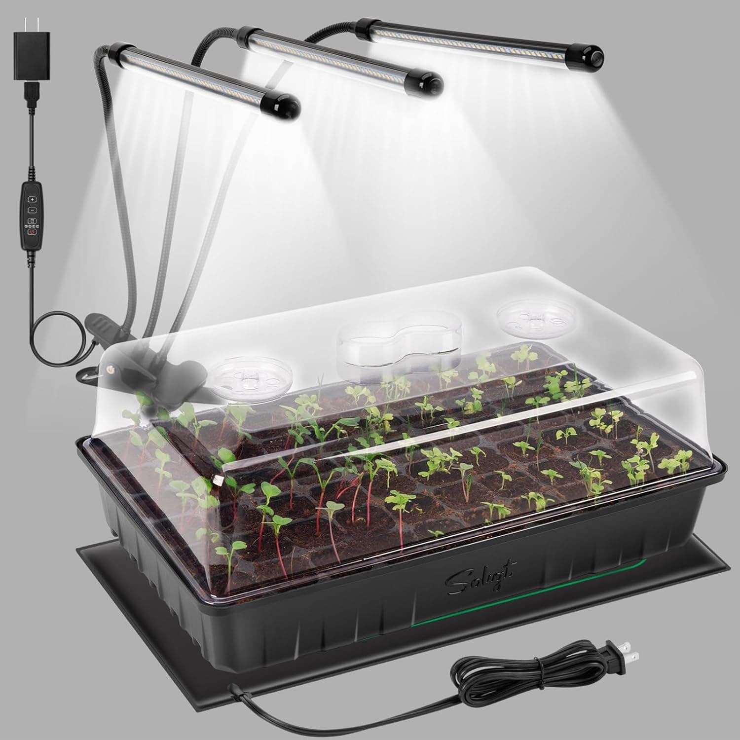 SOLIGT 60 Cell Seed Starter Kit with Grow Light and Heat Mat — Spring Gift Ideas gift idea