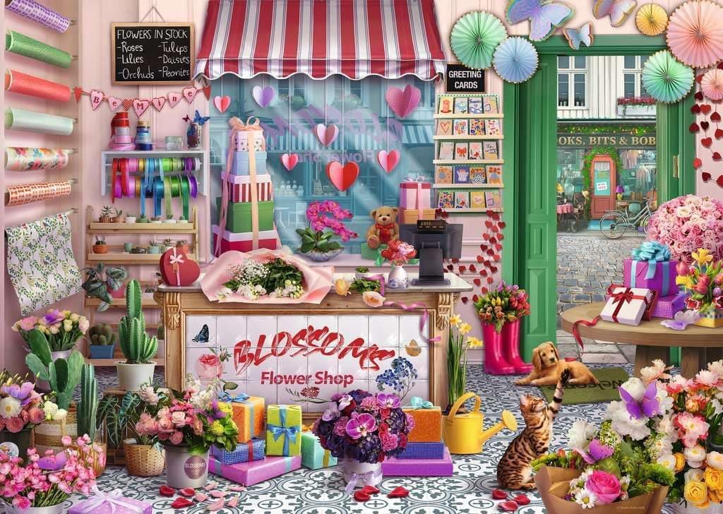Ravensburger Blossoms Flower Shop 1000 Piece Puzzle thumbnail 2