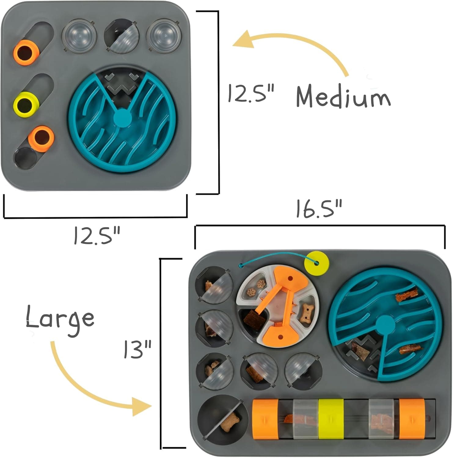 Messy Mutts Flip’n Slide Puzzler | Large | 16” x 13” Expert Level Puzzle Feeder for Dogs | Interactive Slow Feeder Puzzle for Food/Treats | Enrichment Dog Toy : Pet Supplies thumbnail 5