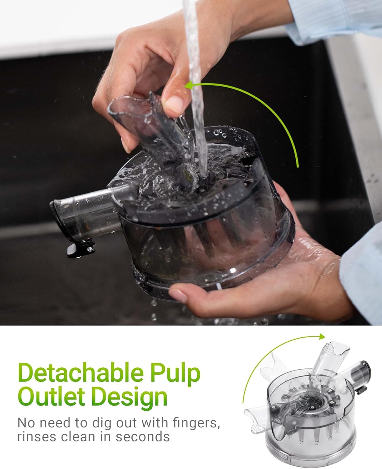 TUUMIIST Cold Press Juicer Machine with 6.5" Large Feed Chute thumbnail 4