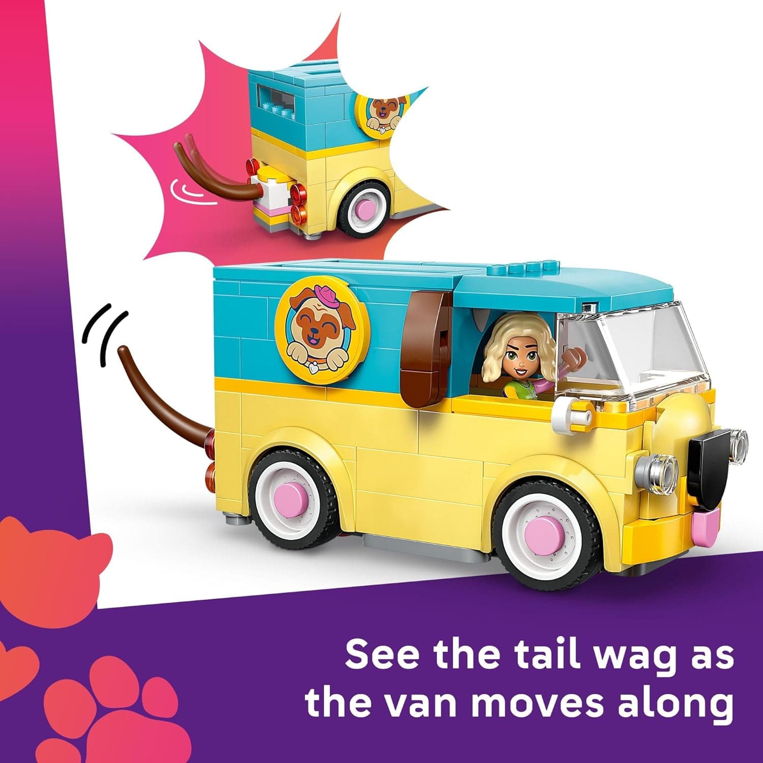 LEGO Friends Pet Accessories Van Building Toy for Girls &amp; Boys - Pretend Play Set for Kids, Ages 6+ - W/Nova &amp; Aliya Minidolls, 3 Pet Figures, &amp; Accessories - Gift Idea for Birthdays - 42678 : Toys &amp; Games thumbnail 3