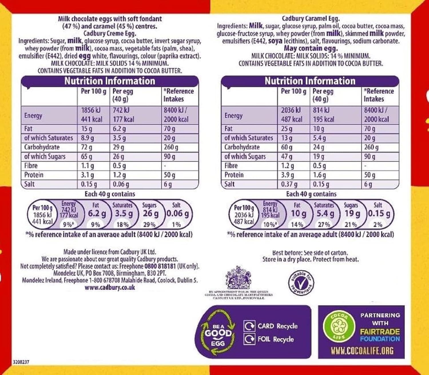 Cadbury Creme Egg & Caramel Egg 8 Pack thumbnail 2