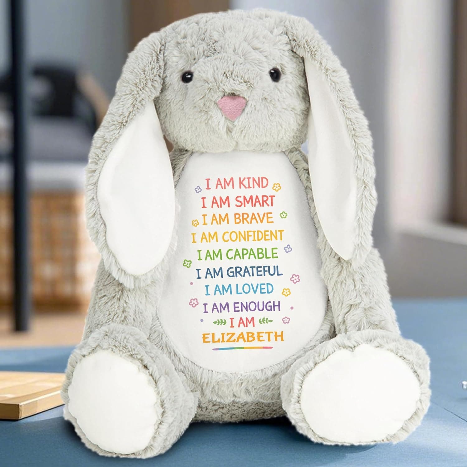 I Am Kind I Am Smart Personalized Bunny thumbnail 2