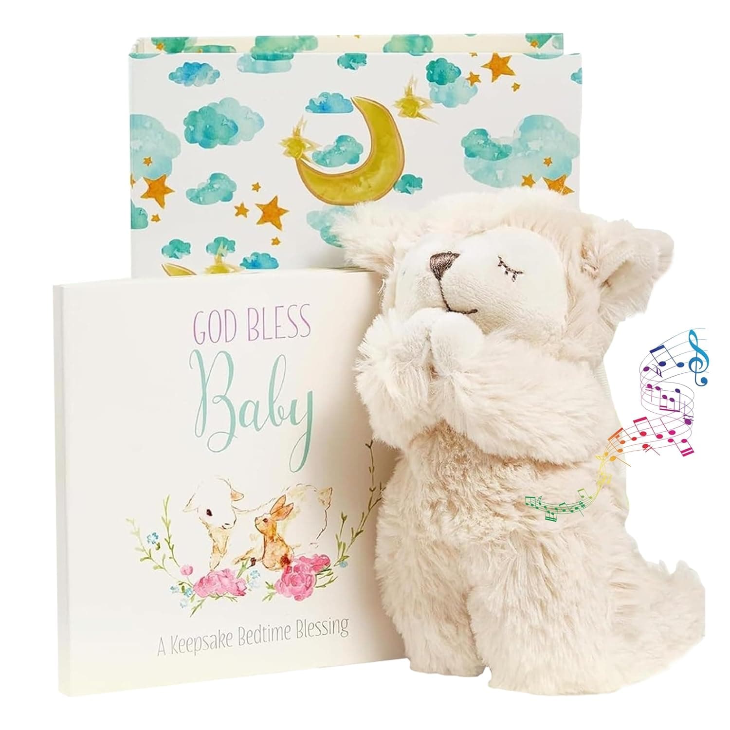 Tickle & Main Catholic Baptism Gift Set - Prayer Lamb & Prayer Book — Easter Gifts gift idea