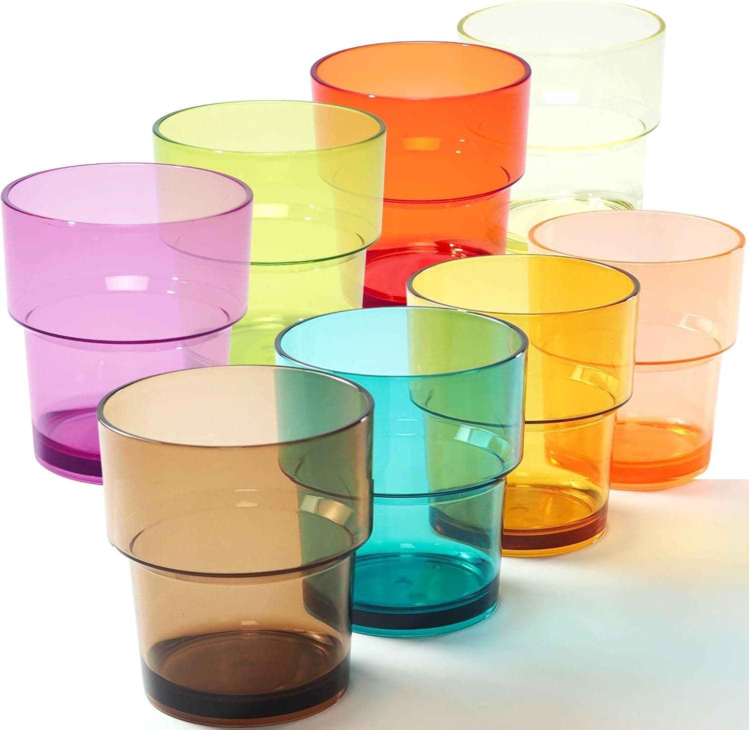 WowProLiv 14 oz Plastic Stackable Drinking Tumblers Set of 8 — Spring Gift Ideas gift idea