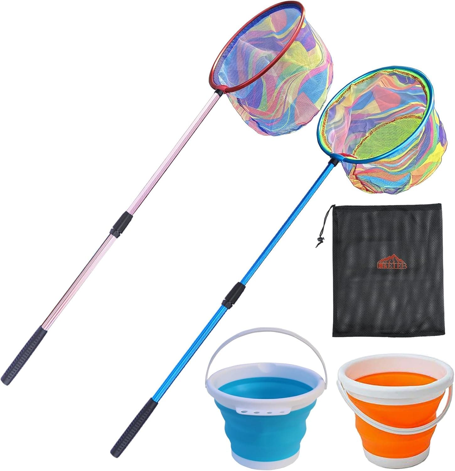 LPEIEB Fishing Nets with Bucket Fishing Retractable Landing Net Lightweight Aluminum Pole with Non-Slip Handle for Catch and Release and Release Frogs Butterfly Youth Outdoor : Sports &amp; Outdoors — Spring Gift Ideas gift idea
