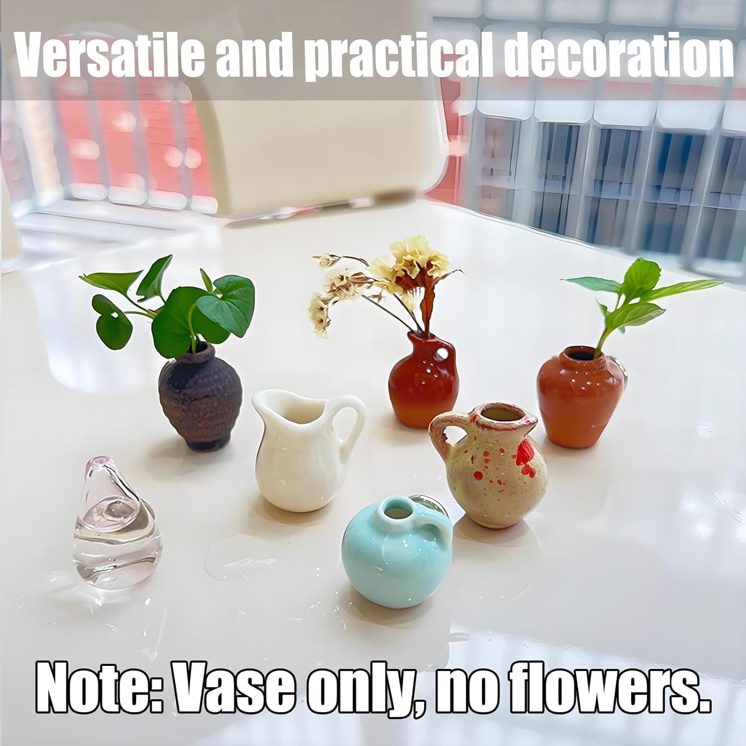 Mini Magnetic Ceramic Flower Vases - Set of 5 thumbnail 2