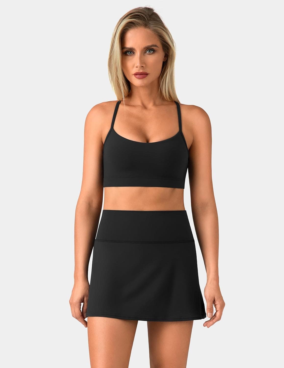 Colorfulkoala Dreamlux Skirts for Women High Rise Athletic Golf Tennis Skorts Built-in Shorts with Pockets(S, Black) : Clothing, Shoes &amp; Jewelry thumbnail 5