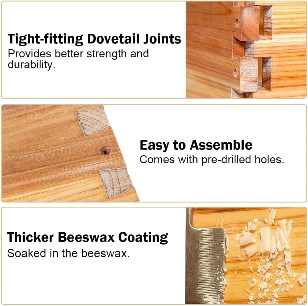 BeeCastle 10 Frame Langstroth Bee Hive with Beeswax Coating thumbnail 3