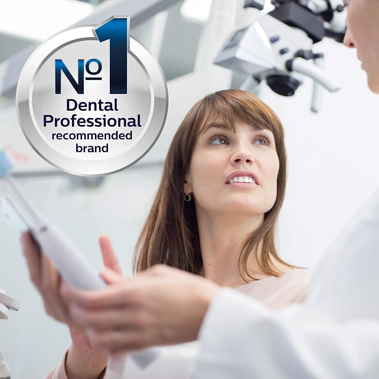 Philips Sonicare ProtectiveClean 5300 Rechargeable Electric Toothbrush, with Pressure Sensor, 3 Cleaning Modes, SmarTimer and QuadPacer, with 2 Bonus Brush Heads, Travel Case, Black, Model HX6423/34 : Health &amp; Household thumbnail 4