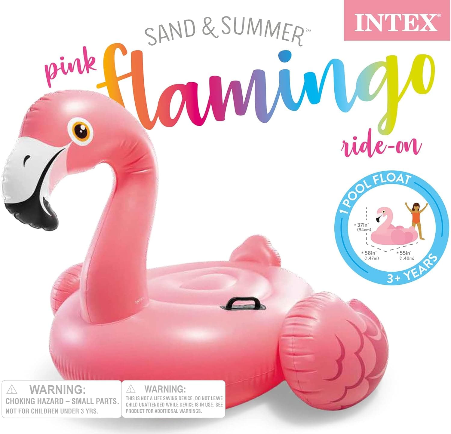 INTEX Pink Flamingo Inflatable Pool Float thumbnail 3