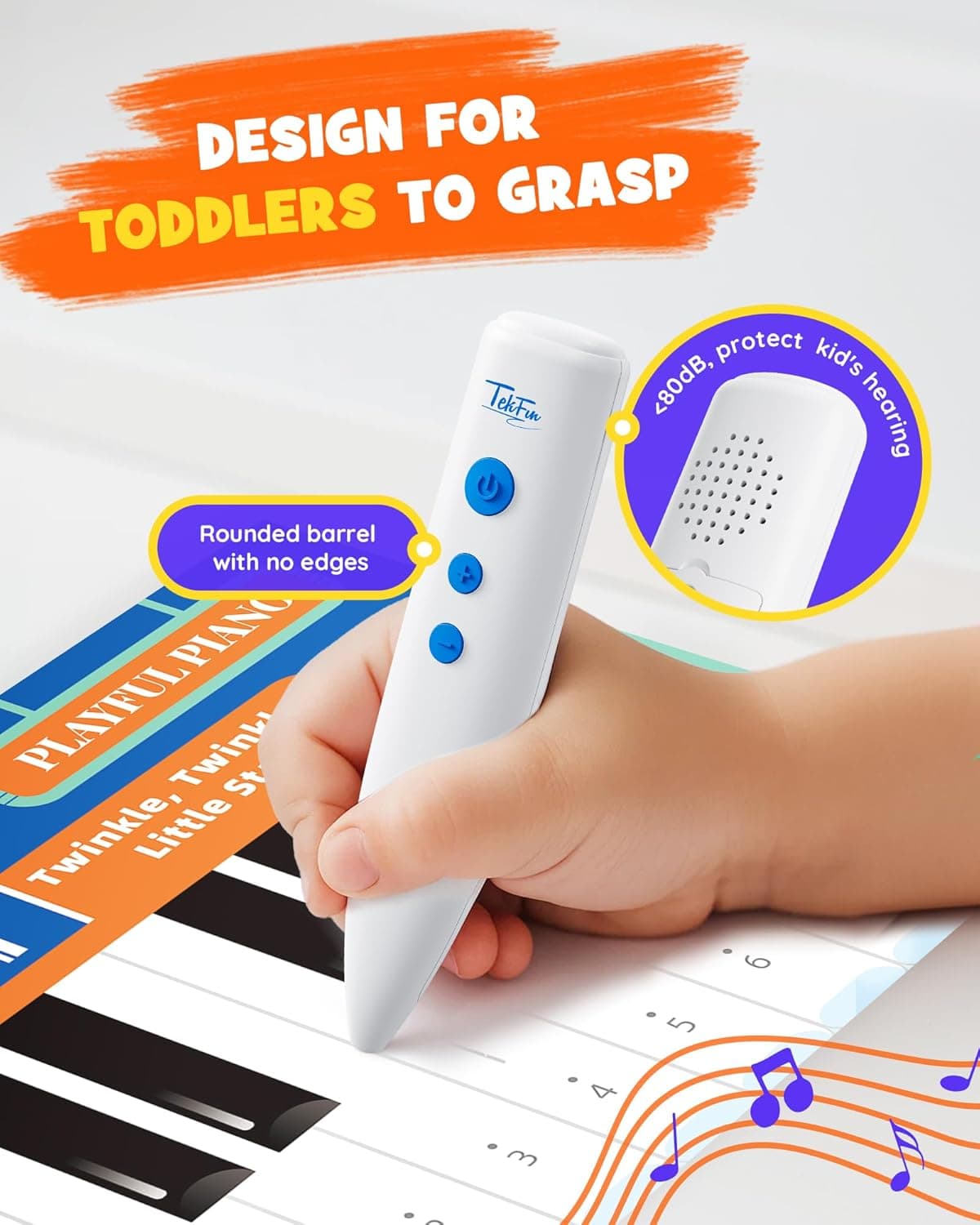 TEKFUN Interactive ABCs &amp; 123s Learning Posters with Talking Pen, Autism Sensory Educational Toys, Toddler Birthday Gifts for Kids Ages 1 2 3 4 5 6 : Toys &amp; Games thumbnail 5