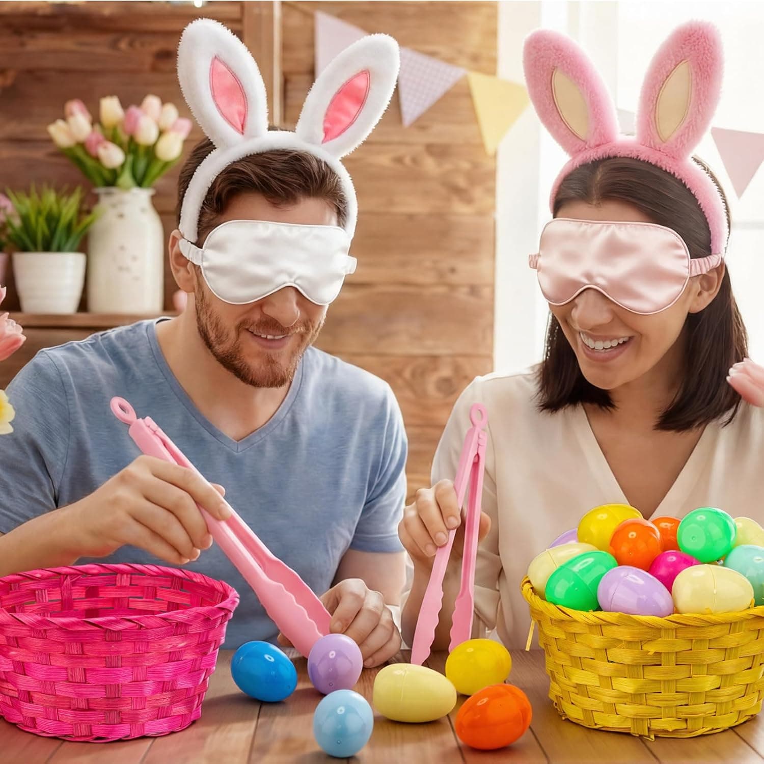 Tigeen 90 Pcs Easter Egg Clips Race Game Set thumbnail 4