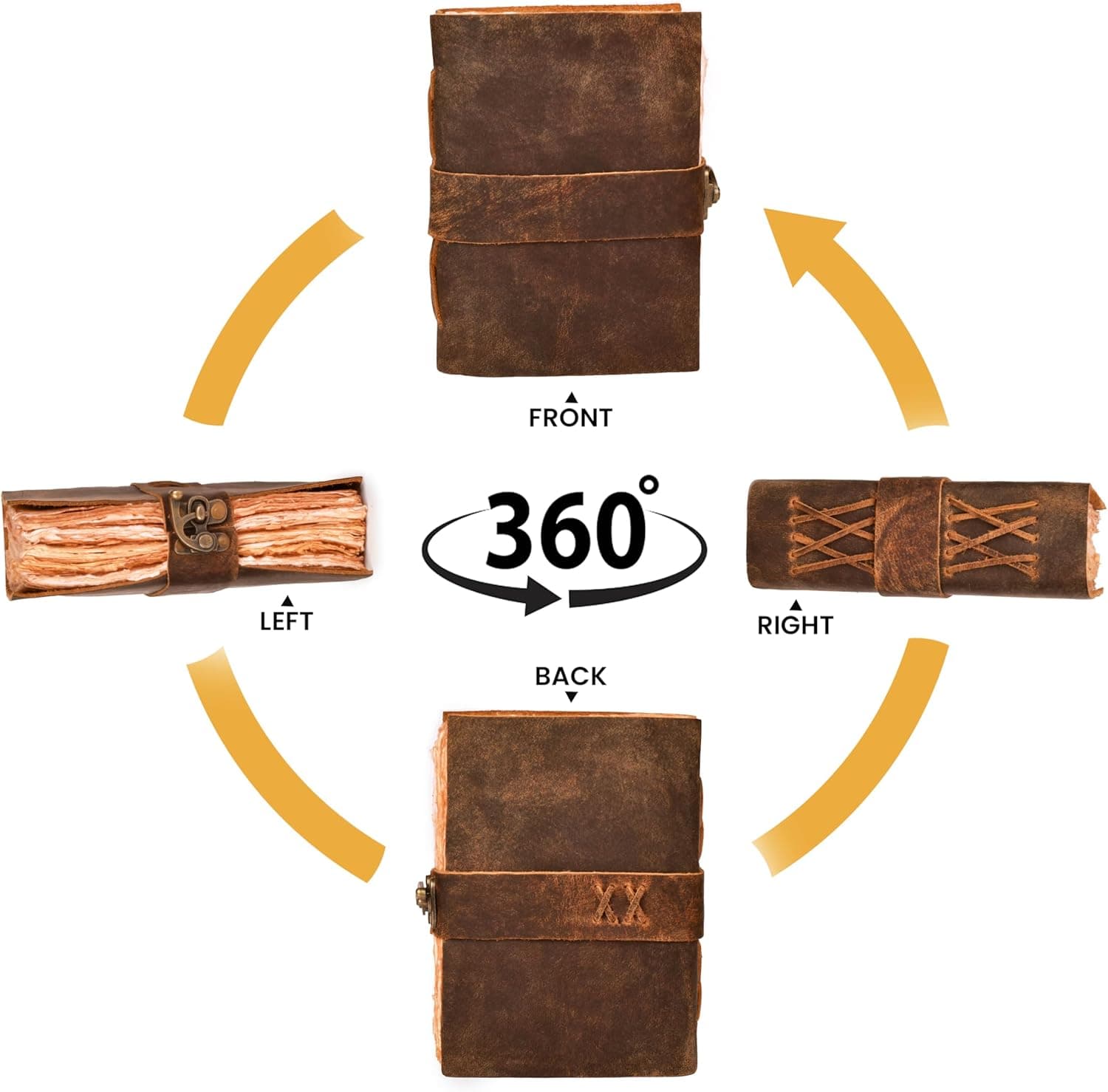 LEATHER VILLAGE Leather Bound Vintage Journal thumbnail 5