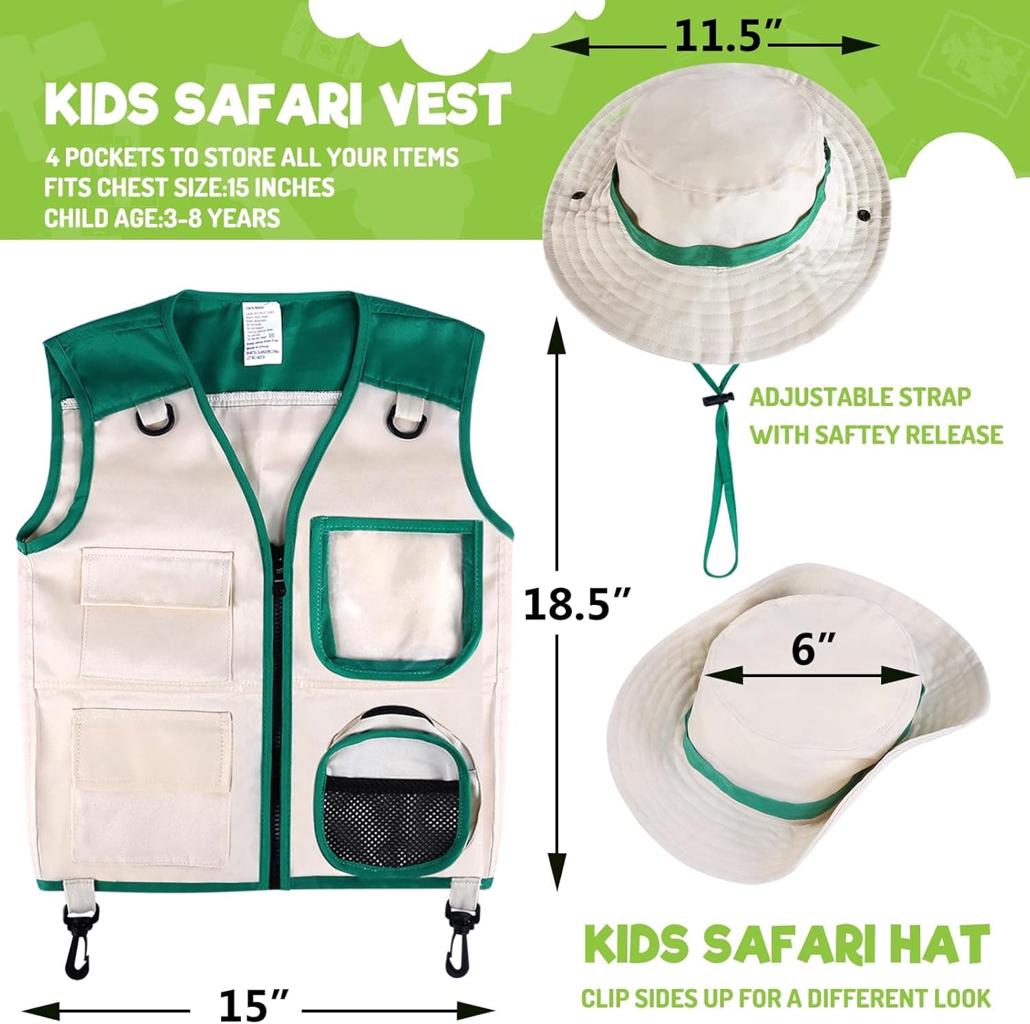 GINMIC Kids Explorer Kit & Bug Catching Kit - 16 Piece Outdoor Safari Adventure Set thumbnail 4