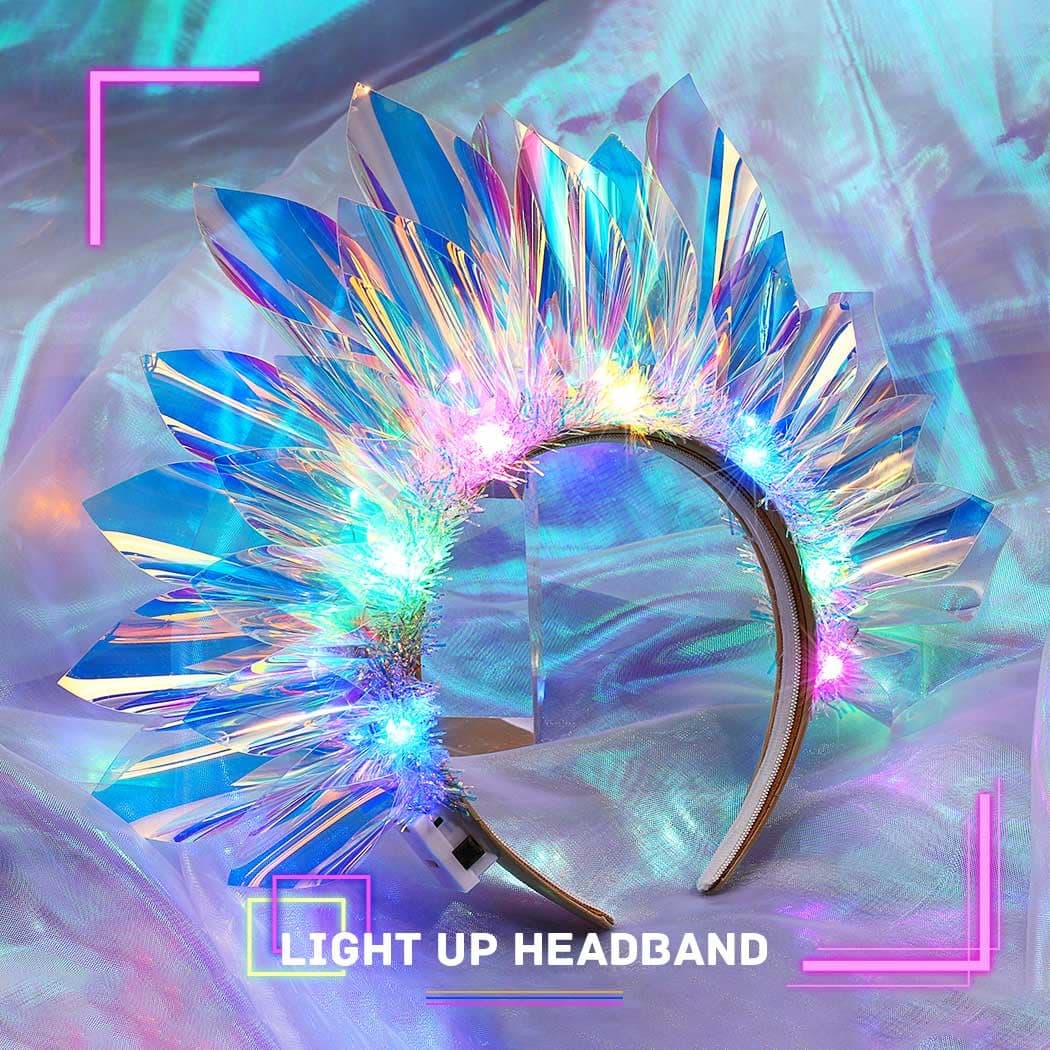 JEAIRTS Light Up LED Crown Headband thumbnail 2
