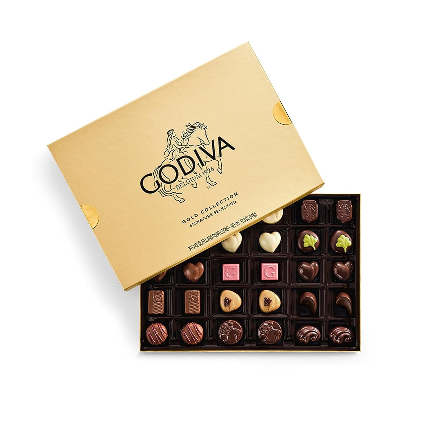 Godiva Gold Assorted Chocolate Gift Box, Belgian Dark and Milk Chocolates with Pralinés, Ganaches &amp; Caramels, Gourmet Gift for Birthdays, Holidays, Kosher, 30 Pc : Grocery &amp; Gourmet Food — Easter Gifts gift idea