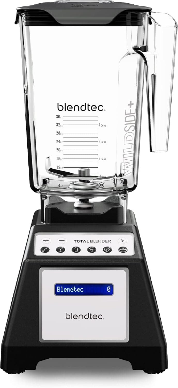 Blendtec Total Classic Original Blender - WildSide+ Jar (90 oz) - Professional-Grade Power - 6 Pre-programmed Cycles - 10-speeds - Black: Electric Countertop Blenders: Home &amp; Kitchen — Spring Gift Ideas gift idea