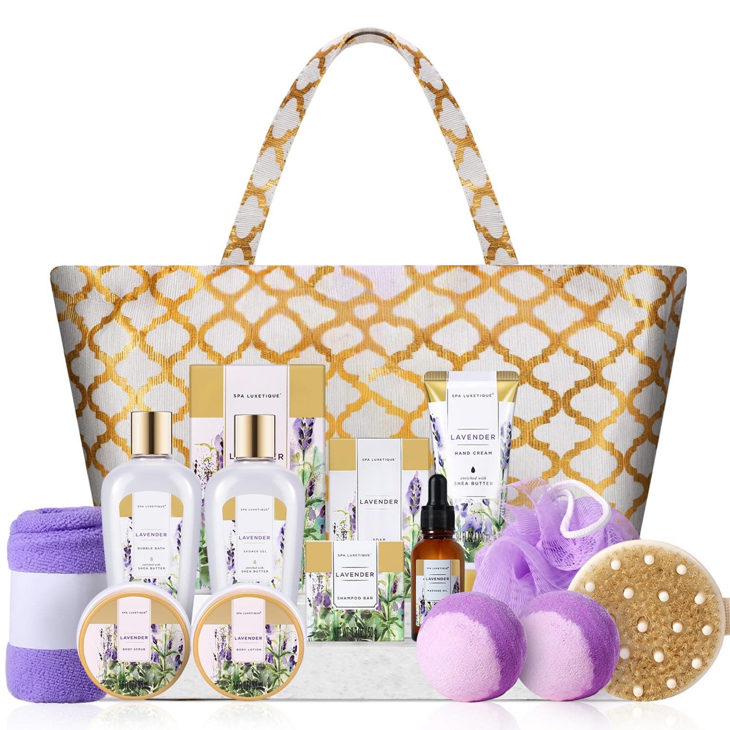 Spa Luxetique Lavender Bath & Body Gift Set with Tote Bag — Spring Gift Ideas gift idea