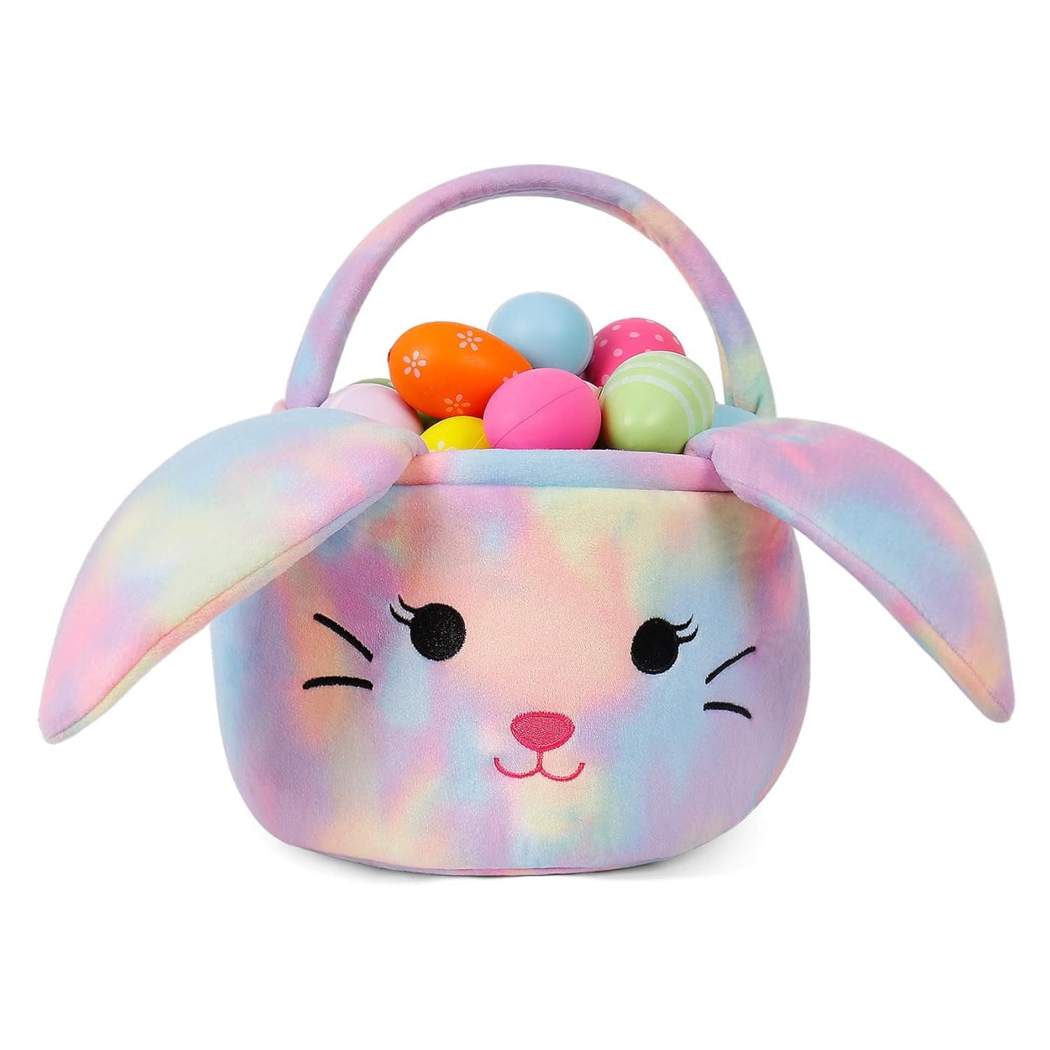 HitToys Easter Bunny Baskets for Kids, Egg Hunt Bags Plush Rabbit Bucket with Foldable Ears Easter Gifts for boys and girls : Baby thumbnail 2