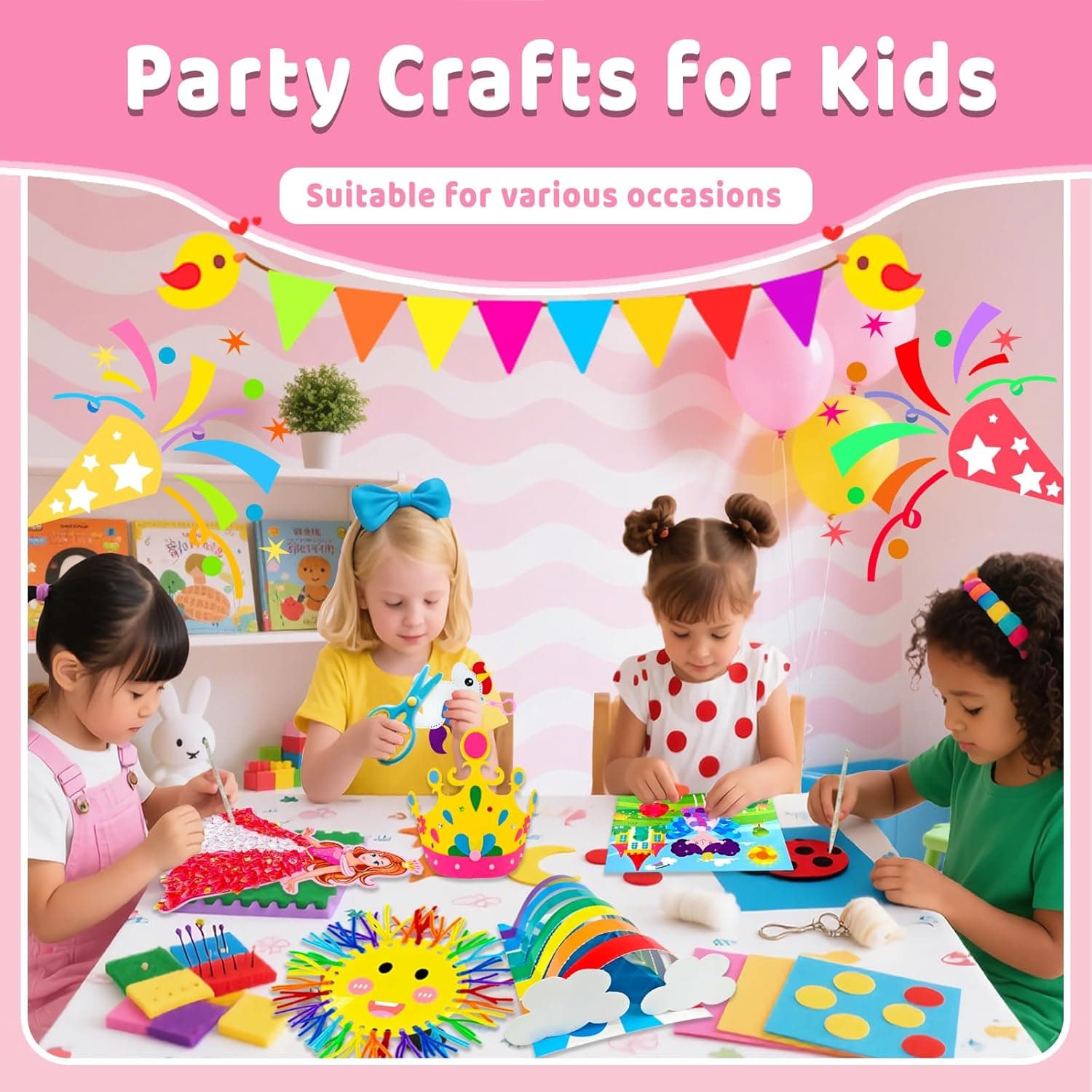 7july Unicorn Craft Box-12 Fun Arts and Crafts for Kids Ages 4-8,Educational Creative Toys, Art and Crafts Projects &amp; Activities Kit with Supplies,Gift for Girls 3 4 5 6 7 8 Years Old : Toys &amp; Games thumbnail 4