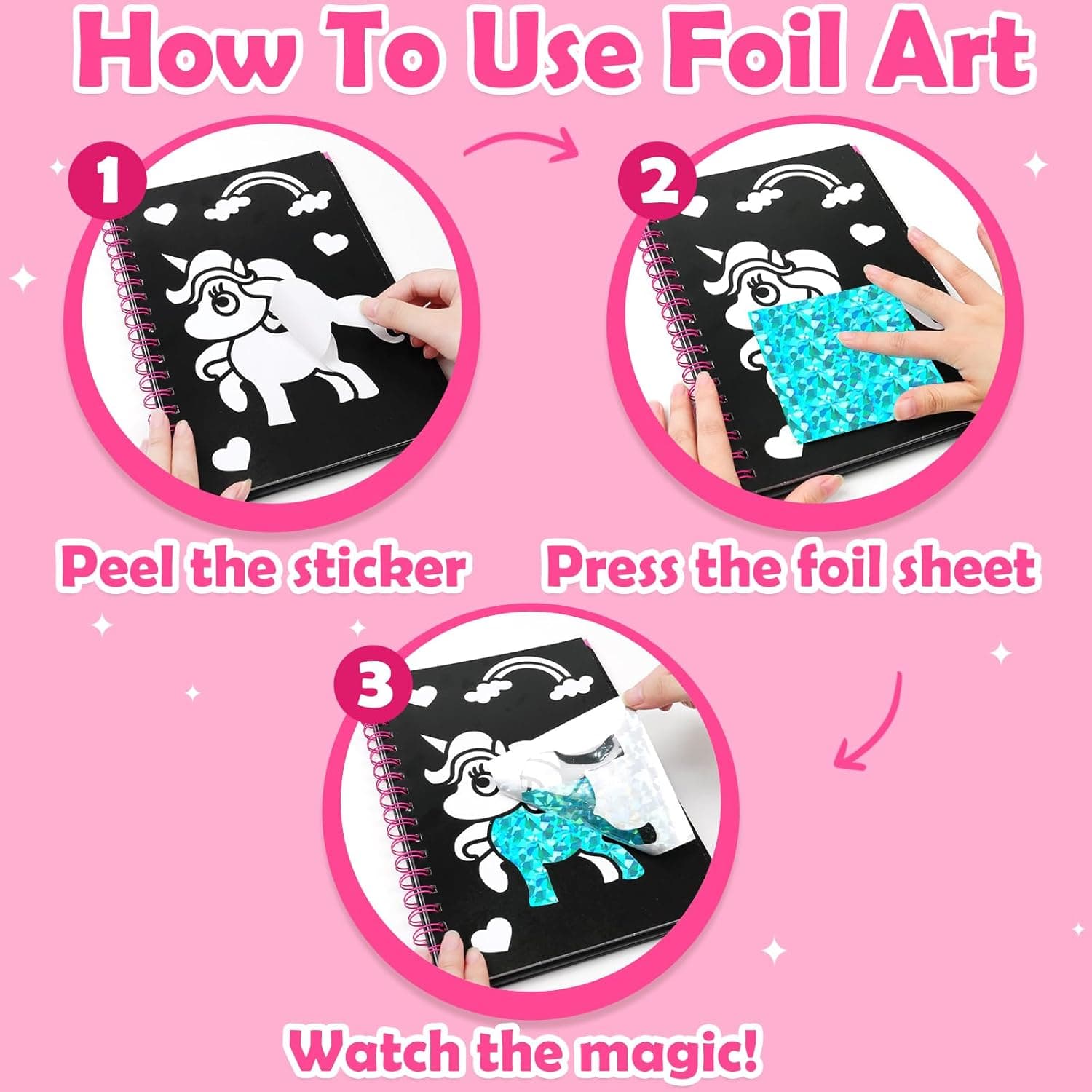 FUNNYB&G Foil Art Crafts for Kids Ages 4-8 - Princess Edition thumbnail 4