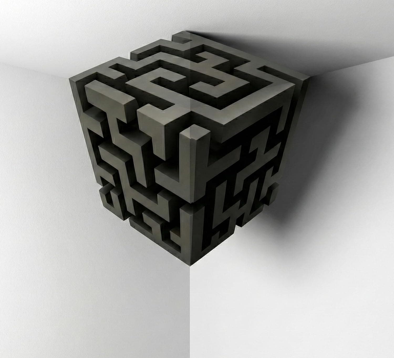 Transform Your Space with Impossible Corners: The Ultimate 3D Cube Maze Wall Art