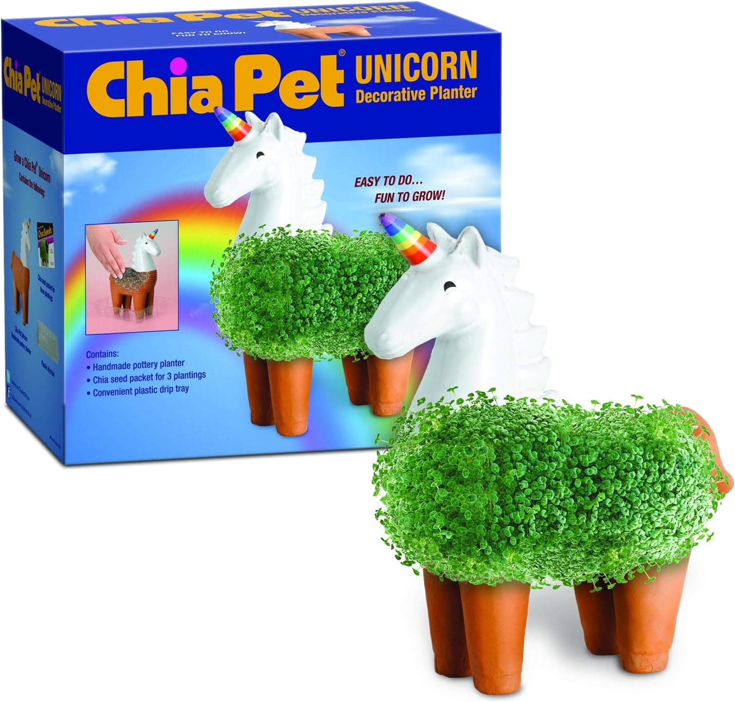 Chia Pet Unicorn Decorative Pottery Planter — Easter Gifts gift idea