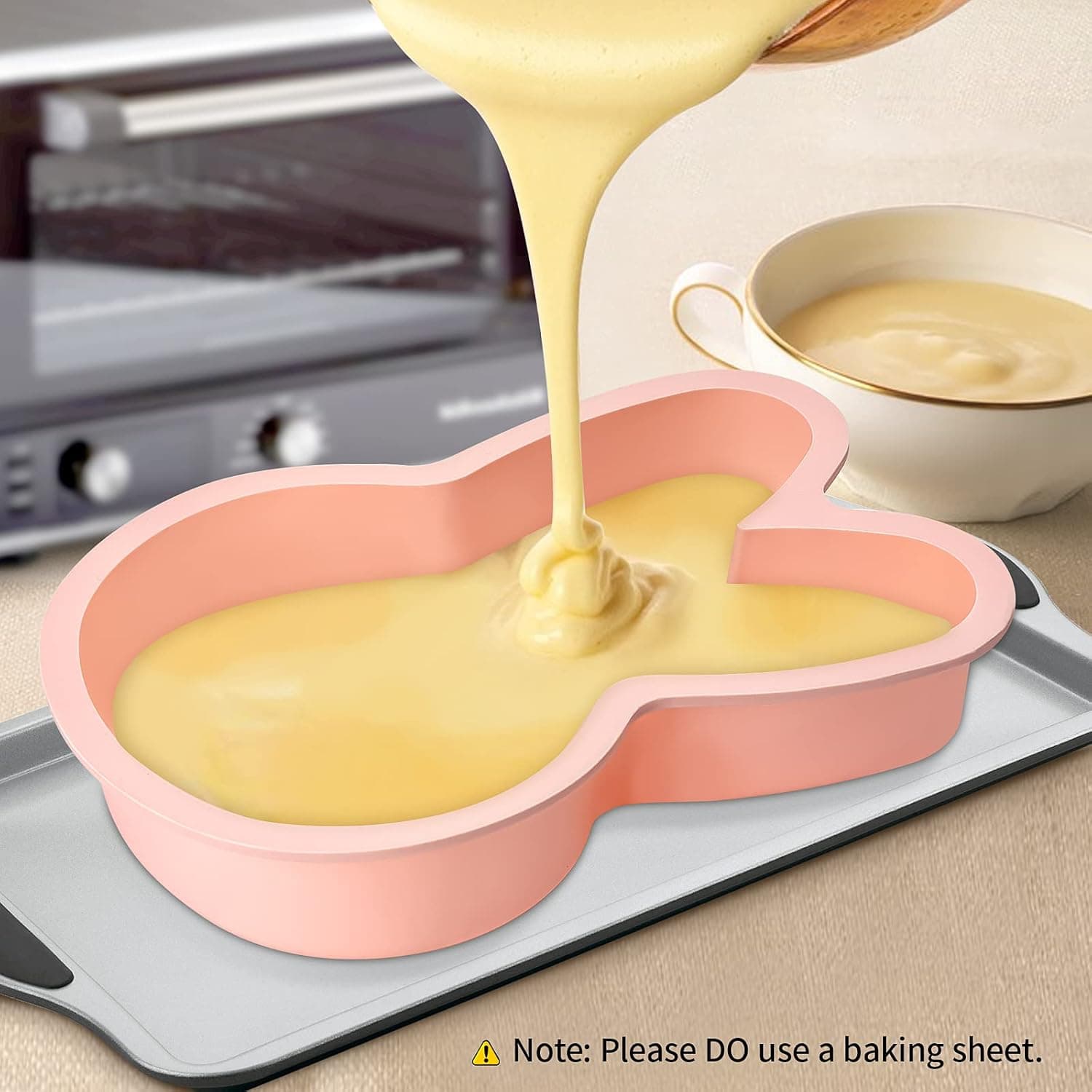 Dootafy Bunny Mold 2 Pack Silicone Bunny Cake Pan, Children thumbnail 5