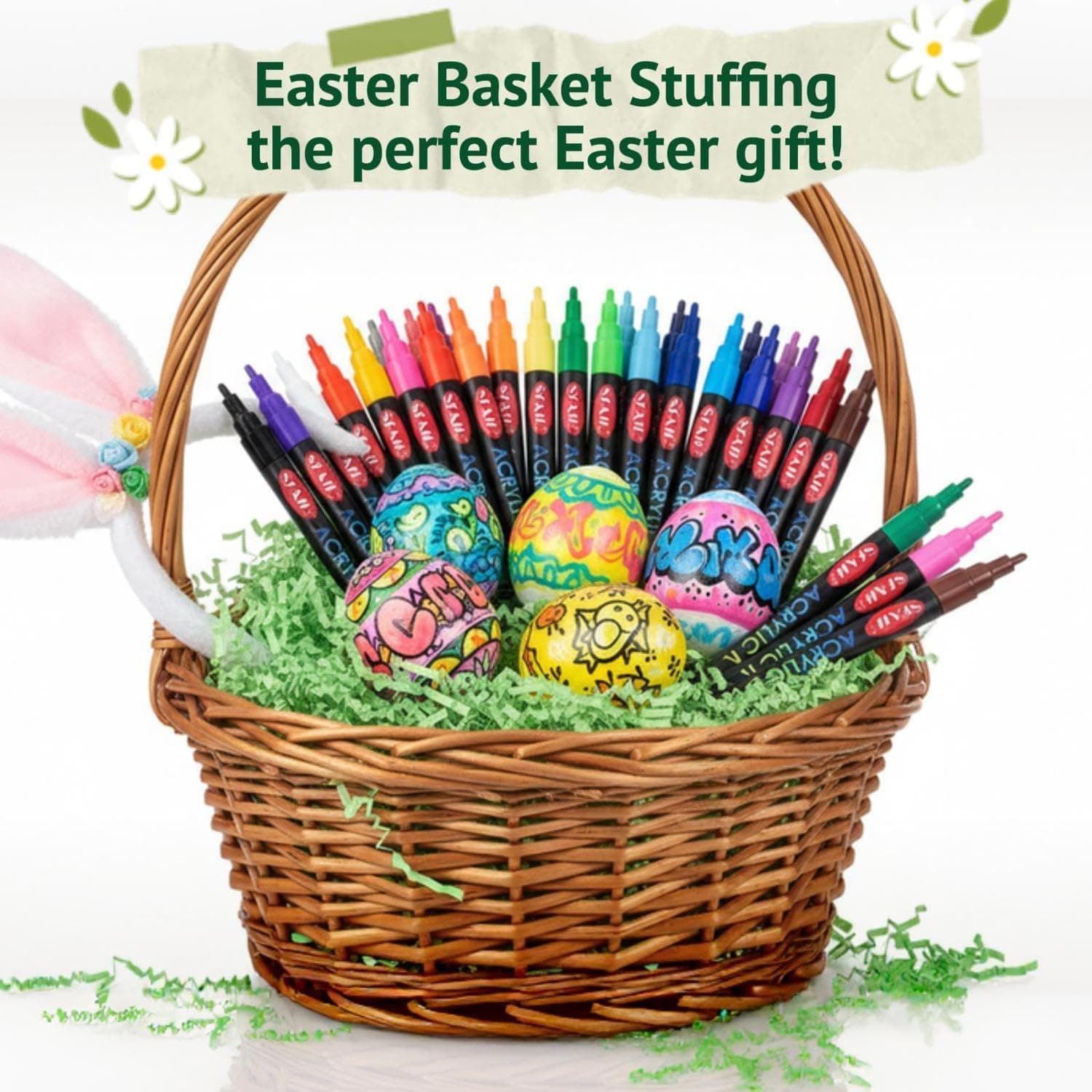 SFAIH 48 Colors Acrylic Paint Markers - Easter Egg Decorating Set thumbnail 2