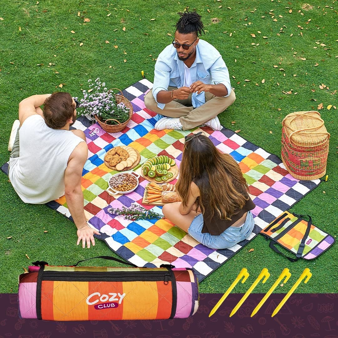 Cozy Club Waterproof Picnic Blanket view 1