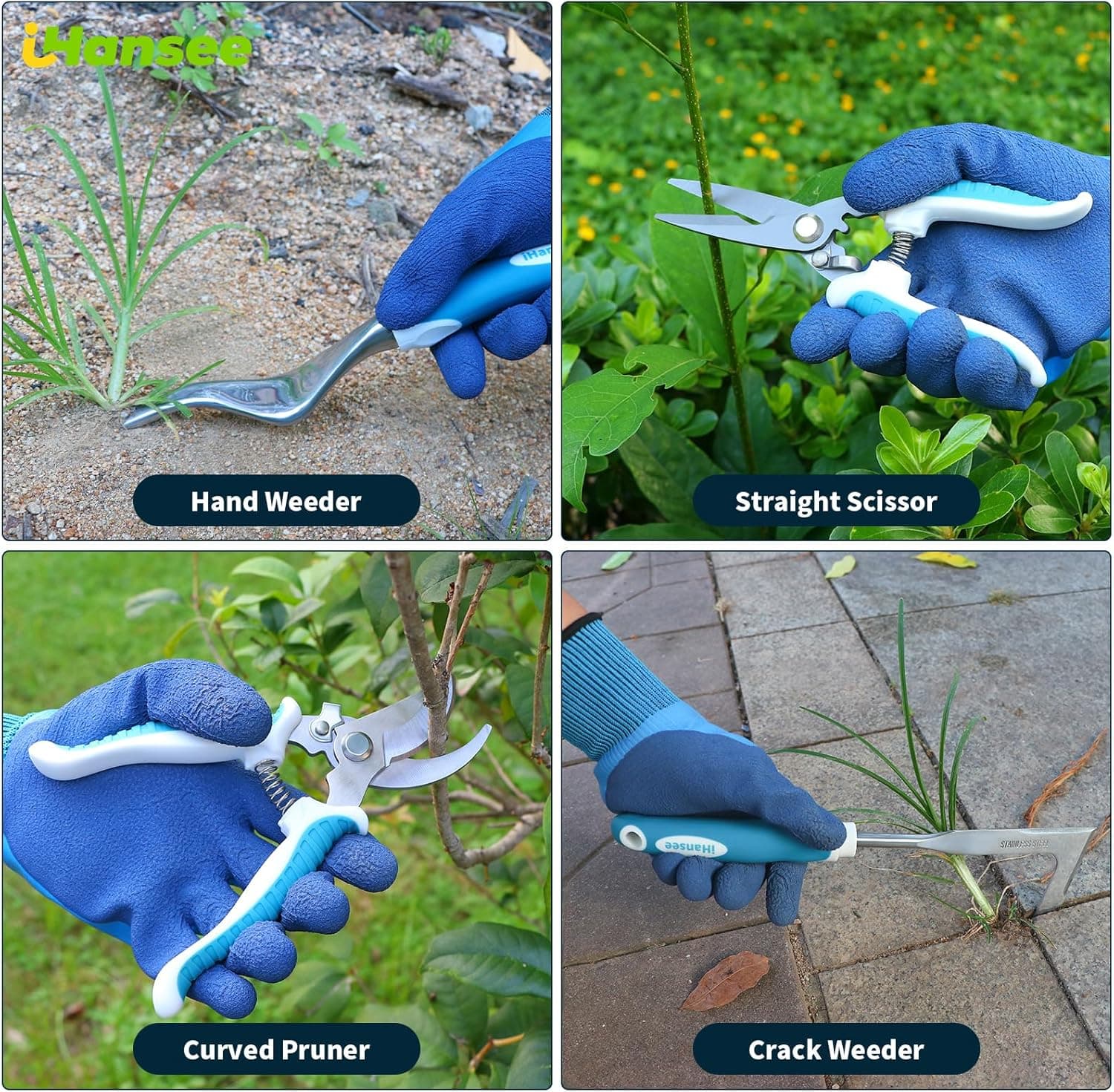 Blue Garden Tool Set for Women - 12-Piece Starter Kit thumbnail 4