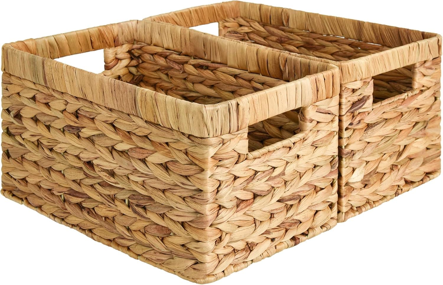 StorageWorks Wicker Basket, Baskets for Organizing, Storage Basket with Built-in Handles, Water Hyacinth Shelves (Medium 2-Pack, Natural Hyacinth) : Home &amp; Kitchen — Easter Gifts gift idea