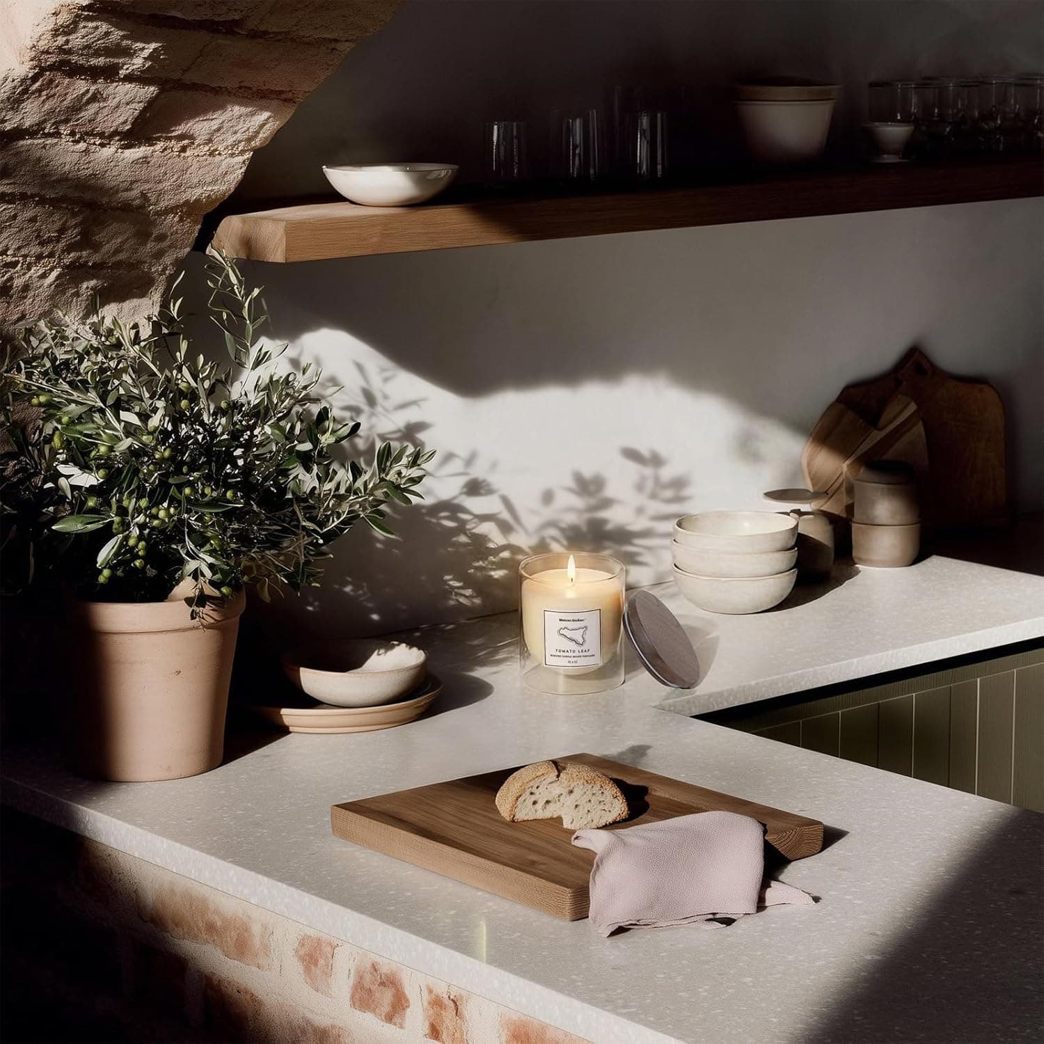 Tomato Leaf Candle by Maison Sicilian – Authentic Tomato Vine Scent, Fresh Green &amp; Earthy Notes, Hand-Poured Soy Wax, 65 Hour Burn | Garden-Inspired Home Fragrance for Plant Lovers, Spring Gift : Health &amp; Household thumbnail 3