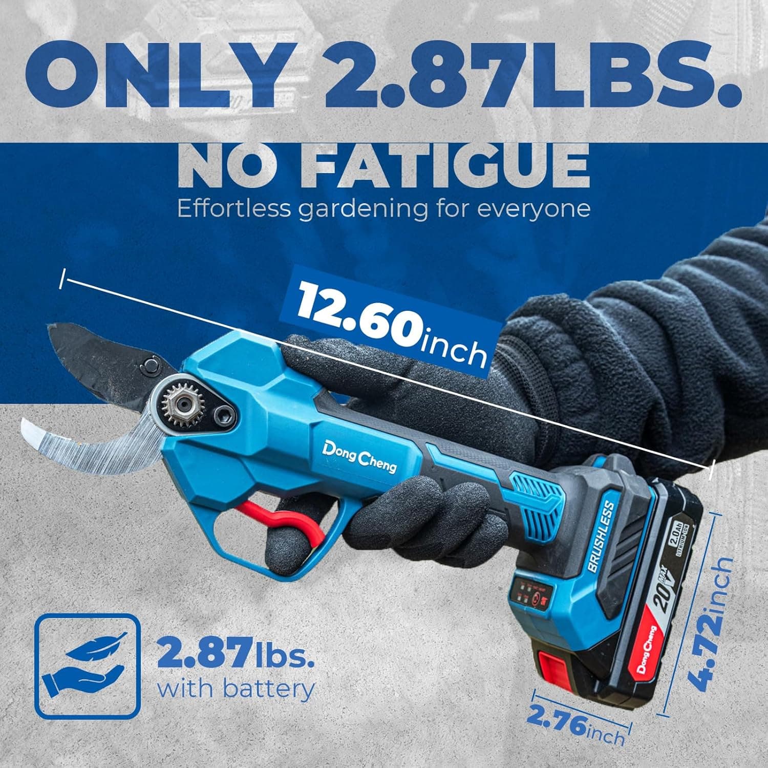 Dong Cheng Professional Electric Pruning Shears with 4-Level Adjustment thumbnail 5