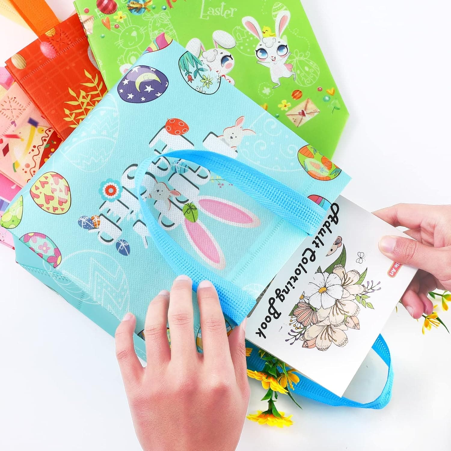 YANGTE 12 Pack Kid Easter Baskets with Handle thumbnail 3