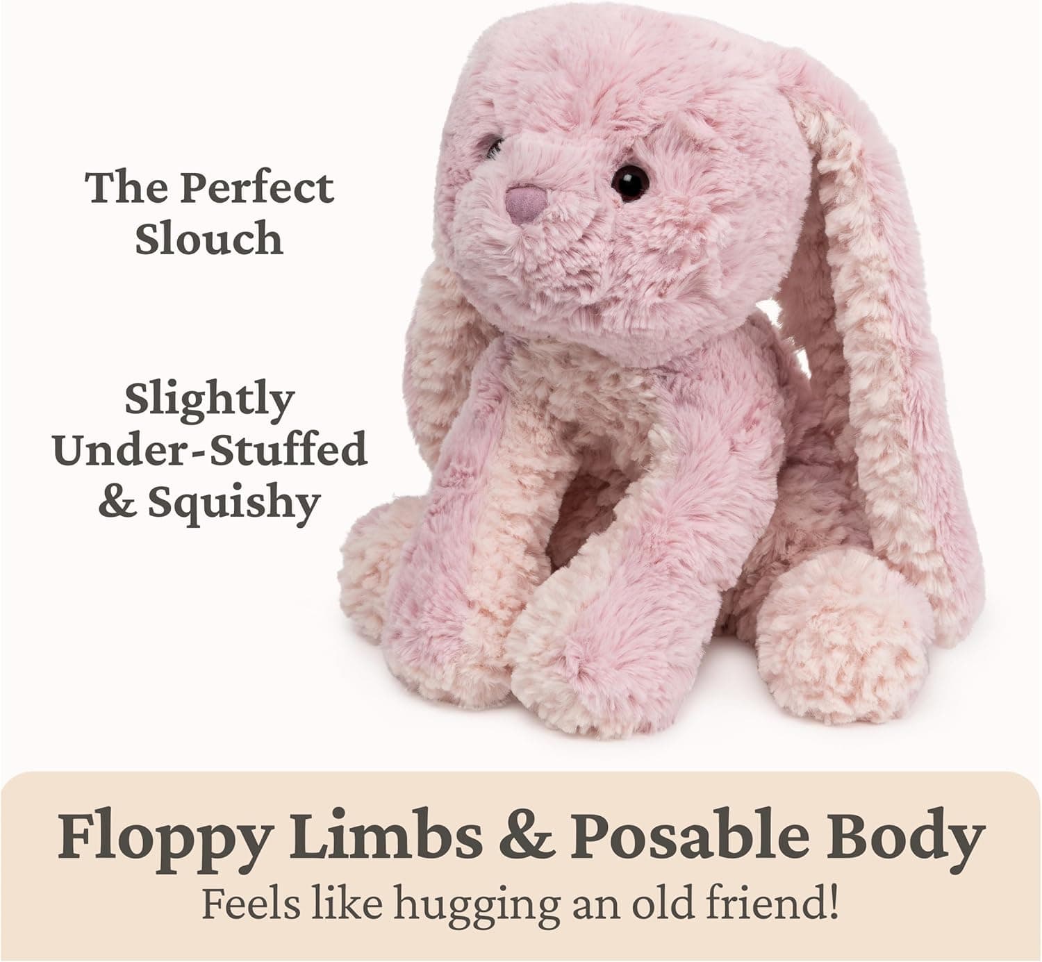 GUND Cozys Collection Bunny Stuffed Animal - Pink, 10" thumbnail 3
