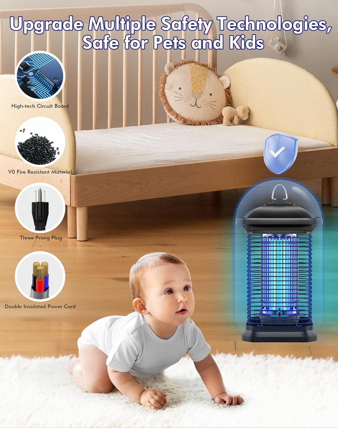 AMUFER Bug Zapper for Outdoor & Indoor thumbnail 5