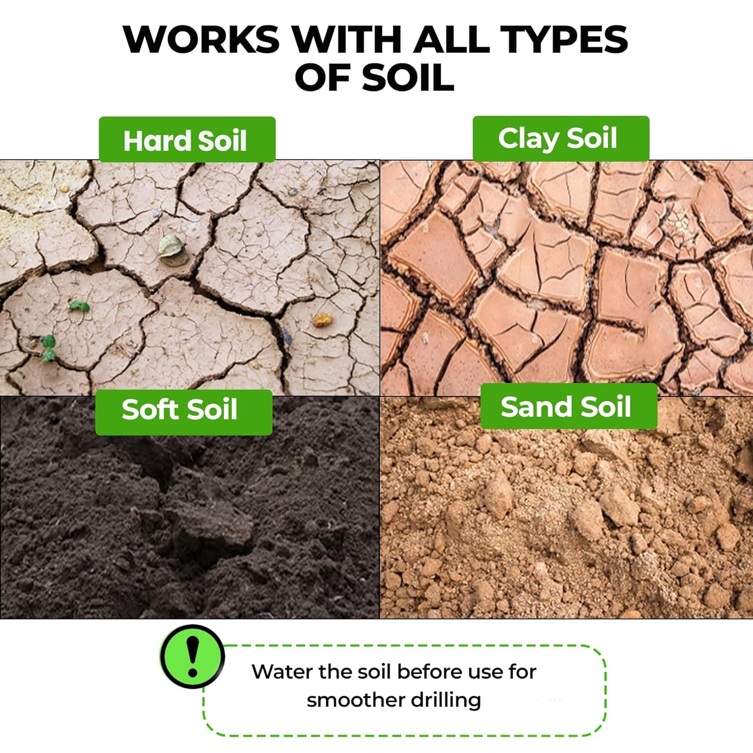 K-Brands Auger Drill Bit for Planting 2 Pack 1.6 x 16 Inch &amp; 3.5 x 16 Inch Set – Garden Spiral Hole and Bulb Planter Tool for Umbrella Holes - Compatible with 3/8 Inch Hex Drive - Amazon.com thumbnail 3