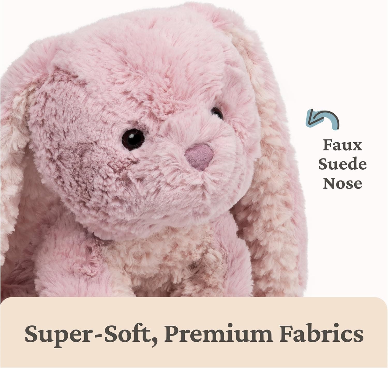 GUND Cozys Collection Bunny Stuffed Animal - Pink, 10" thumbnail 4