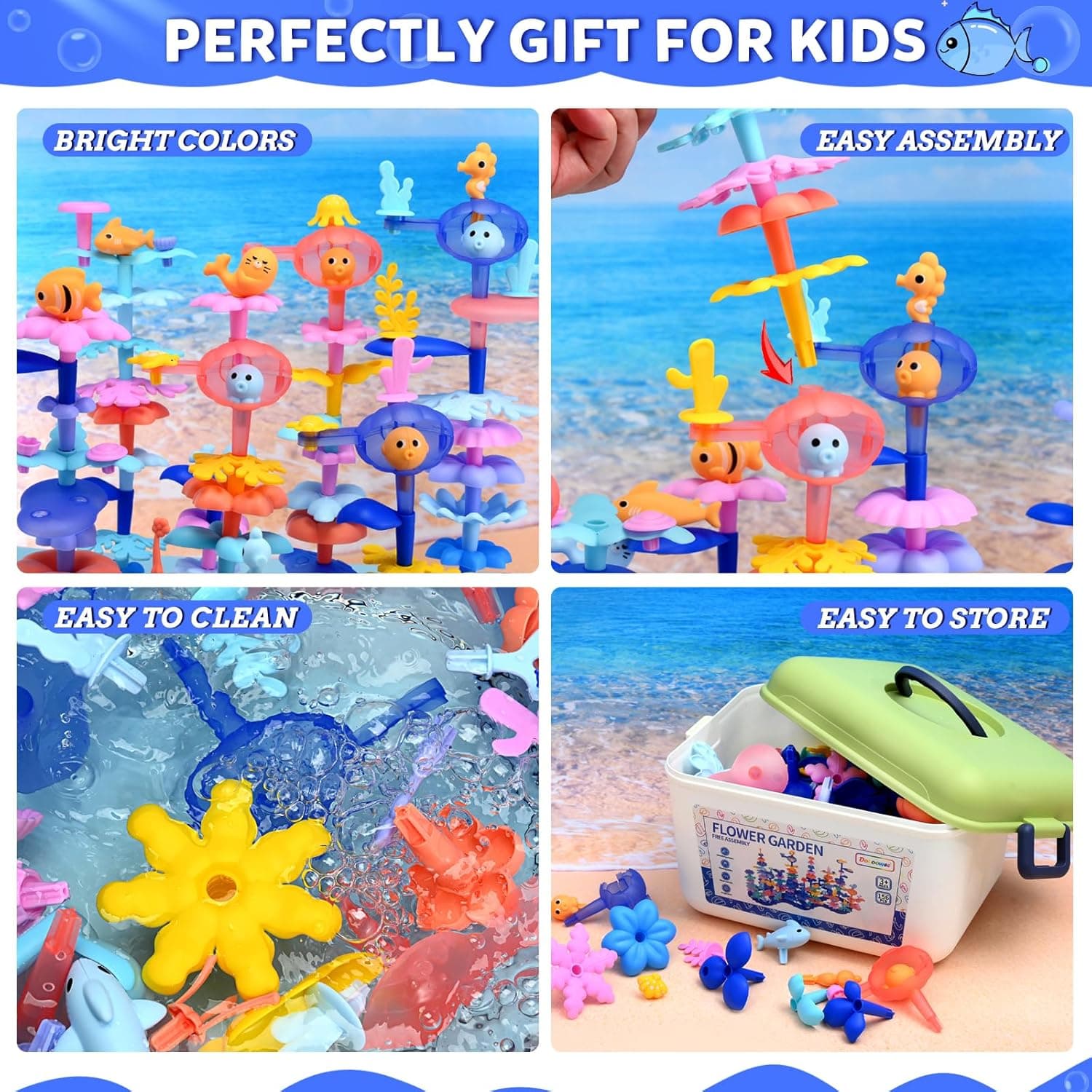 Doloowee 156-Piece Flower Garden Building Toys thumbnail 2