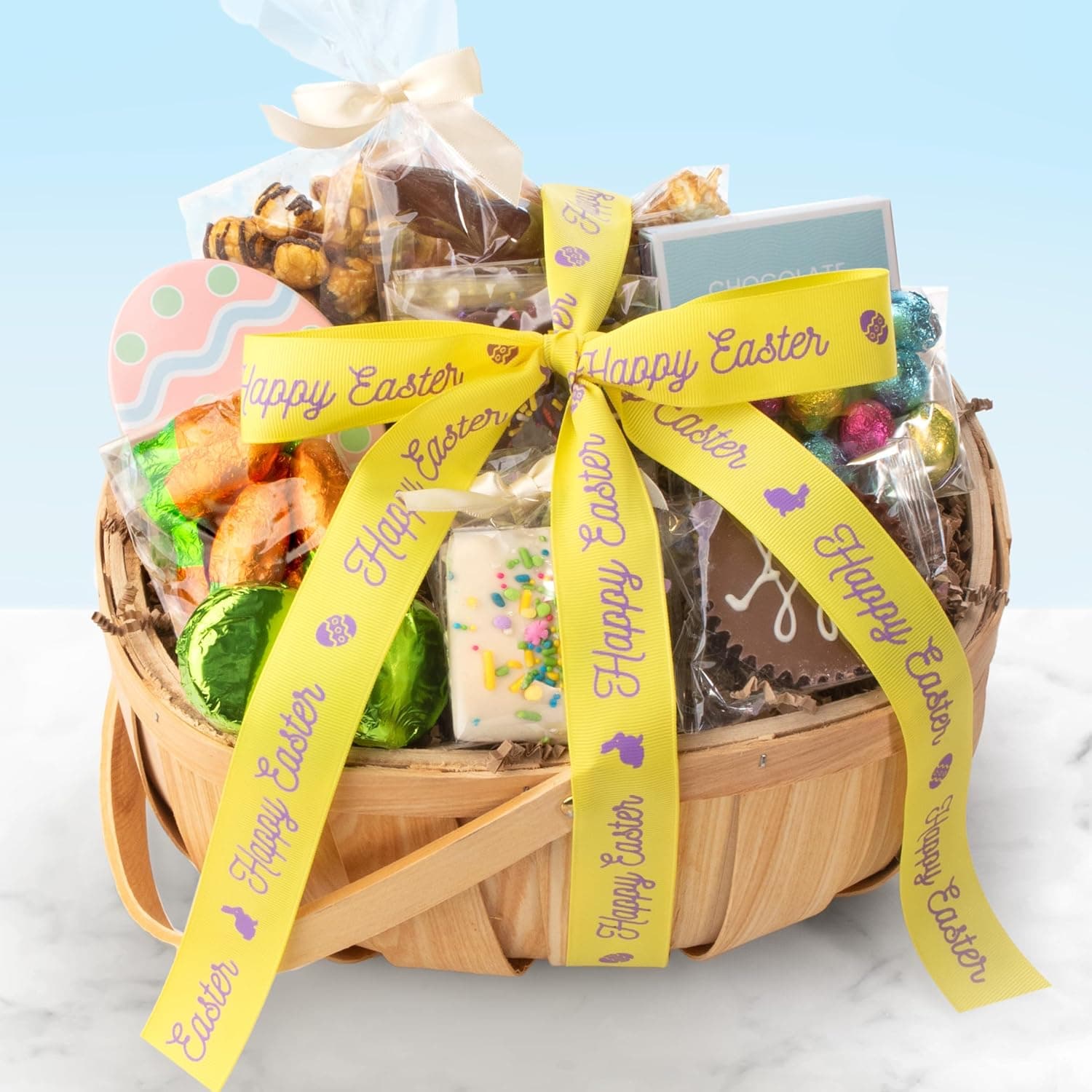 Gourmet Chocolate Easter Basket– Festive Easter Chocolate Assortment by A Gift Inside : Grocery &amp; Gourmet Food thumbnail 3