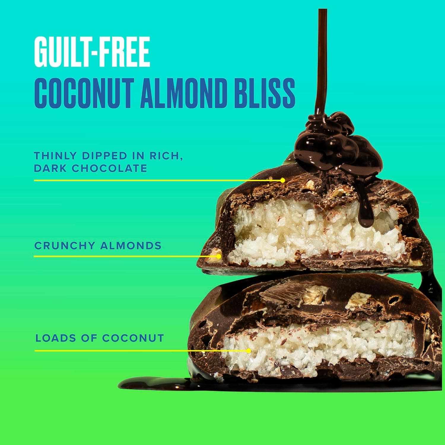 SKINNY DIPPED Easter Dark Chocolate Coconut Almond Bites, 10.58 OZ : Grocery &amp; Gourmet Food thumbnail 5