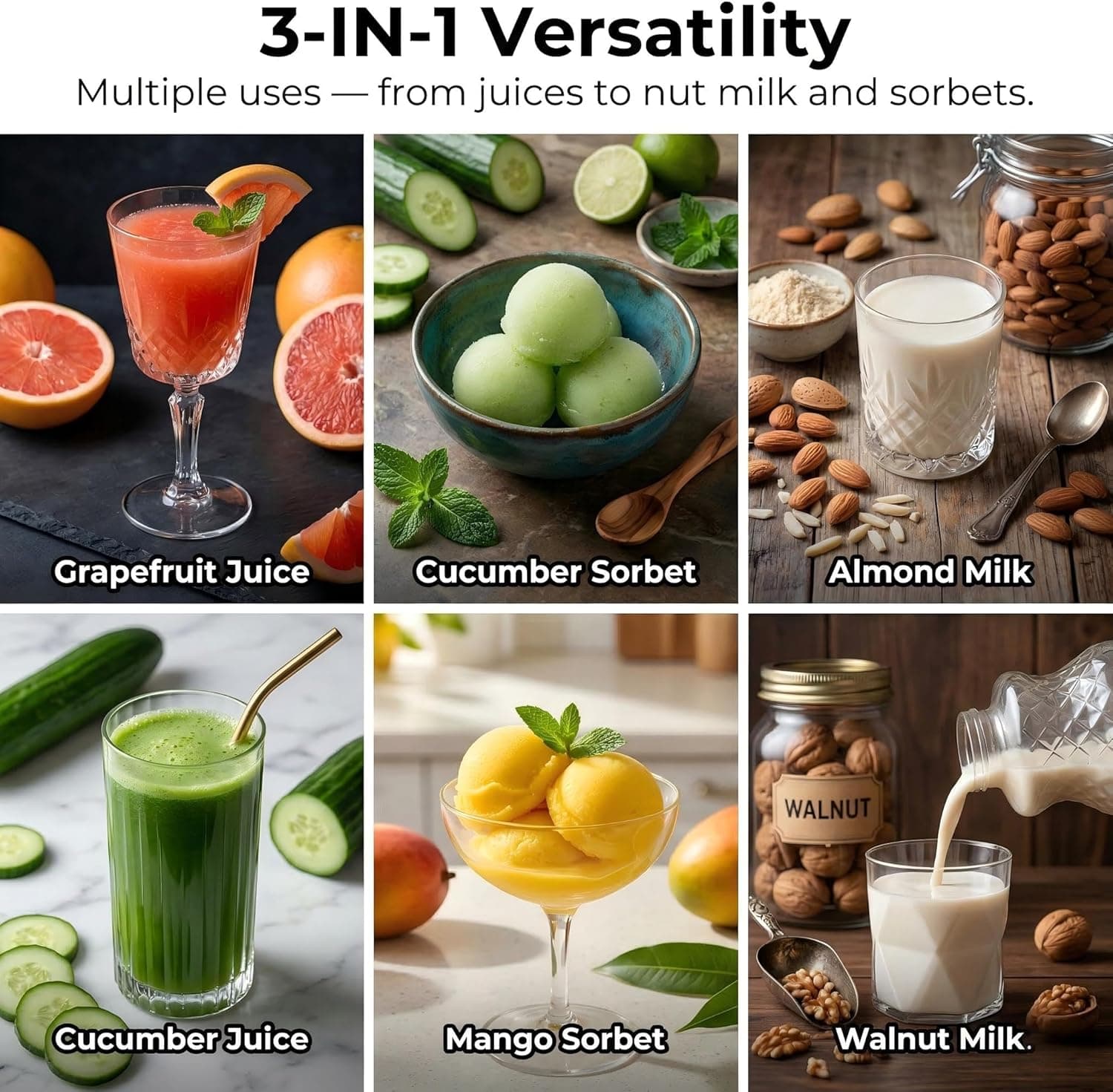 TUUMIIST Cold Press Juicer Machine with 6.5" Large Feed Chute thumbnail 5