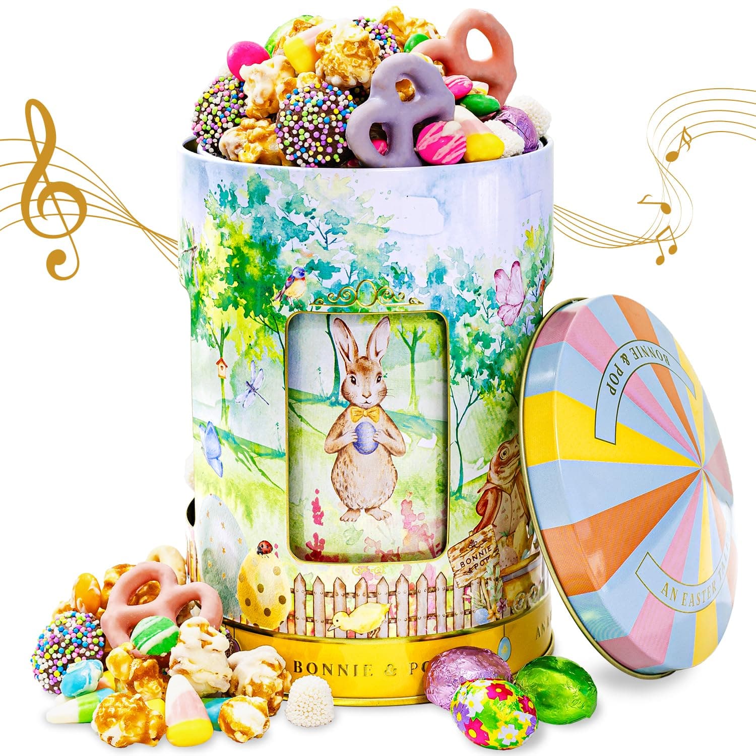 Easter Gift Tin Musical Carousel with Spring Candy Assortment — Easter Gifts gift idea
