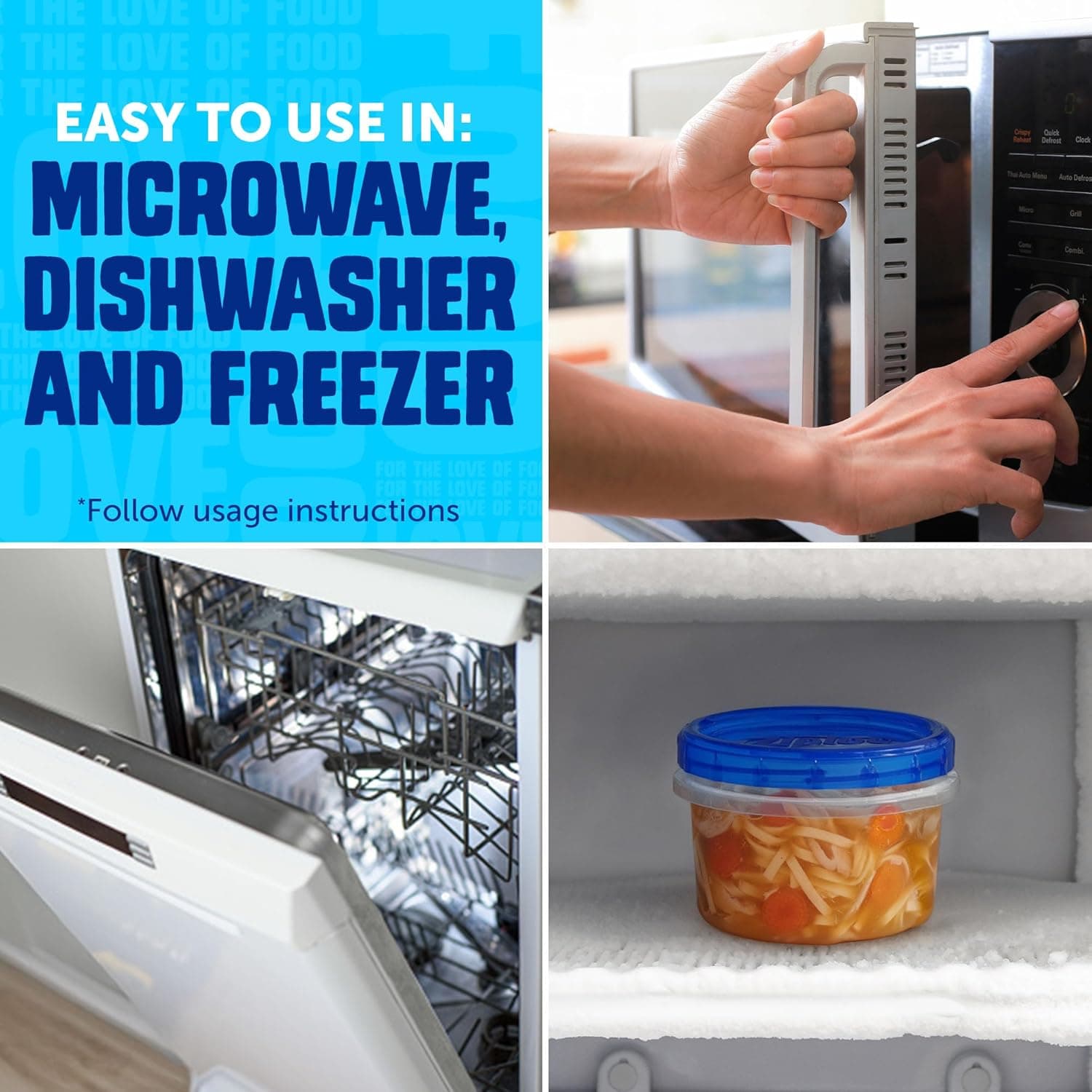 Ziploc Brand Twist n Loc Food Storage Containers - Medium Round (6 Count) thumbnail 3