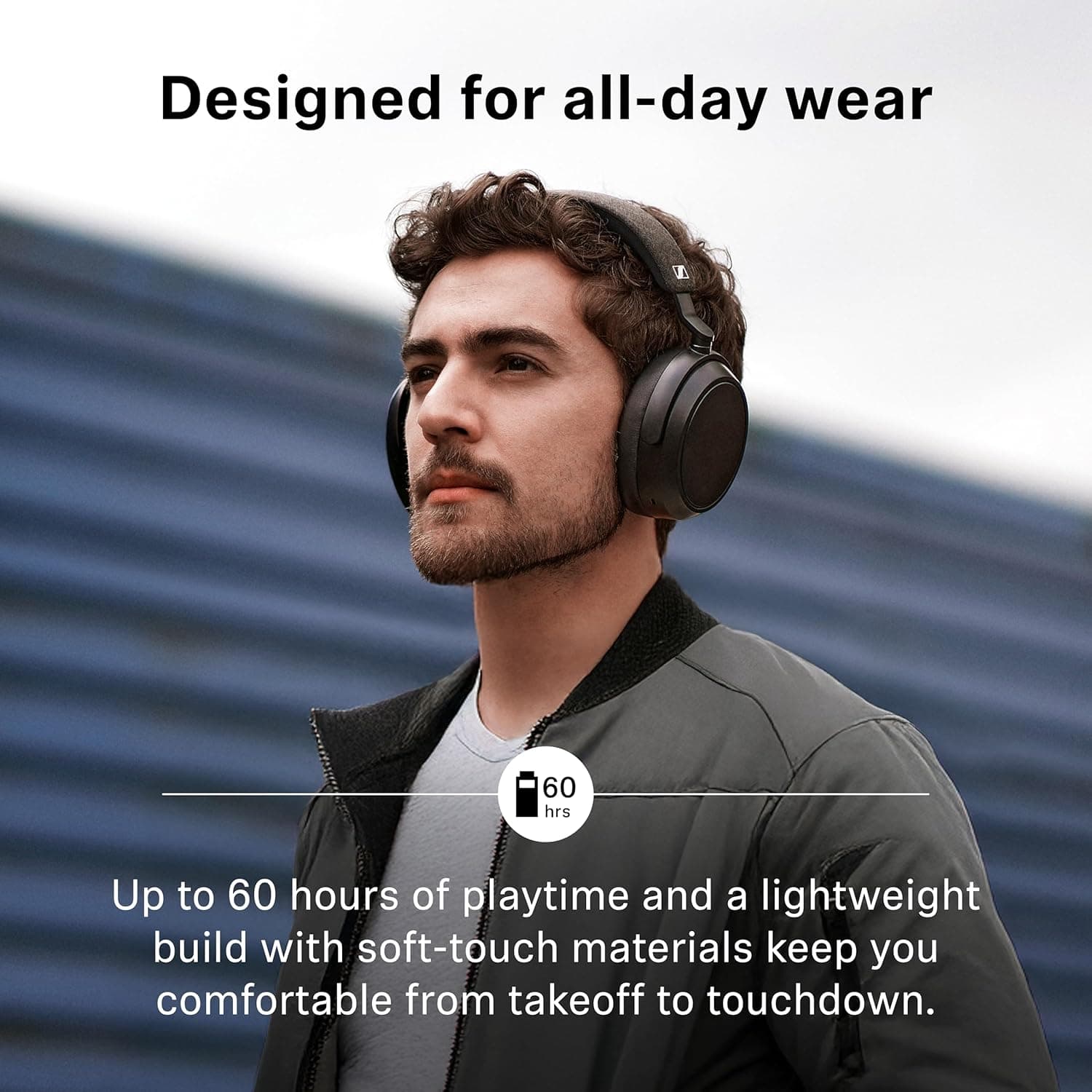 Sennheiser Momentum 4 Wireless Noise Cancelling Headphones - Bluetooth Headset for Crystal-Clear Calls with Adaptive Noise Cancellation, Over-Ear Headphones, 60h Battery Life, Folding Design, Black : Electronics thumbnail 5